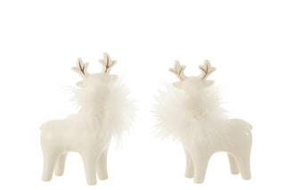 RENAS PORCELANA BRANCA/DOURADA