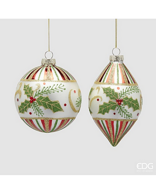 BOLA VIDRO DE NATAL FUSO HOLY