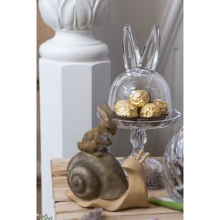CUENCO DE PIE CON CONEJO D14*23CM