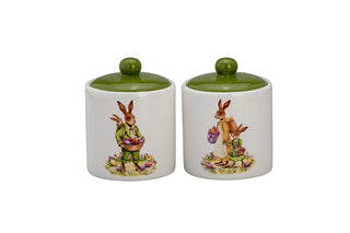 POTE COM TAMPA COM COELHOS SET 2