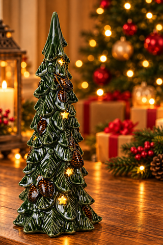 PINHEIRO DE NATAL VERDE C/ LED 39CM