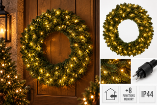COROA VERDE C/LED 90CM