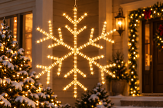 FLOCO DE NEVE COM LEDS D57