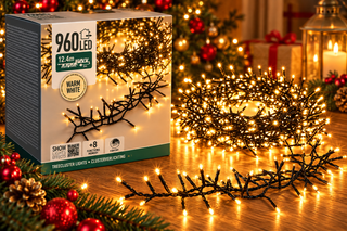 LUZES NATAL C/960 LED´S BRANCO QUENTE
