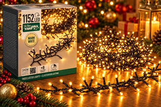LUZES NATAL C/1152 LED´S BRANCO QUENTE