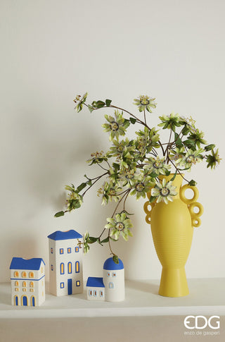 PORTA VELAS CASETTA AZUL/BRANCO