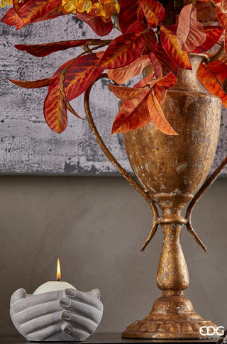 PORTAVELAS EN FORMA DE COPA DE PIÑA