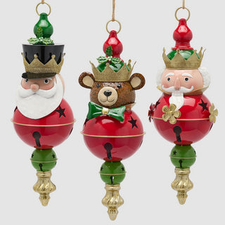BONECOS URSO, SOLDADO, PAI NATAL DE PENDURAR H40