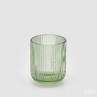 COPO ÁGUA VIDRO VERDE LISTRADO