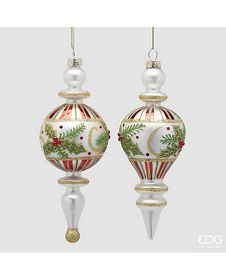 ENFEITE DOURADO E VERDE HOLLY