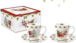 CONJUNTO 2 CHAVENAS CAFÉ COM PIRES NOSTALGIC CHRISTMAS