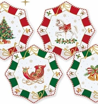 CONJUNTO 4 PRATOS SOBREMESA CHRISTMAS TALE