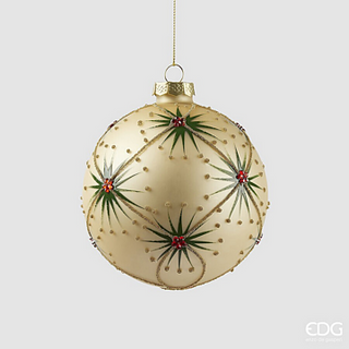 BOLA DE NATAL DOURADA ESTRELAS