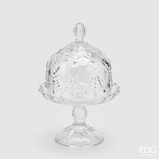 TAÇA EM VIDRO COM TAMPA