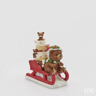 DECORAÇÃO URSO LED NO TRENÓ