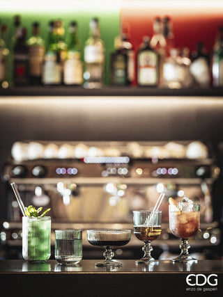 COPO ÁGUA VIDRO VERDE LISTRADO