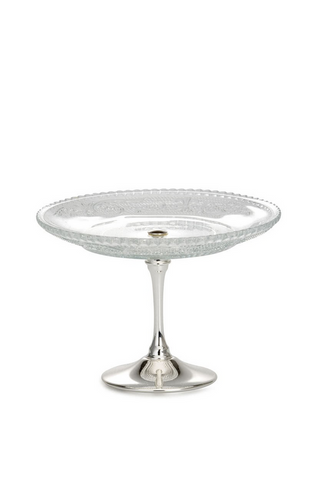 PRATO EM VIDRO COM PÉ 11CM