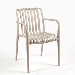 SILLA SEDIA RIGHE BEIGE