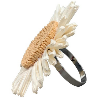 ARGOLA DE GUARDANAPO  FLOR PAPEL