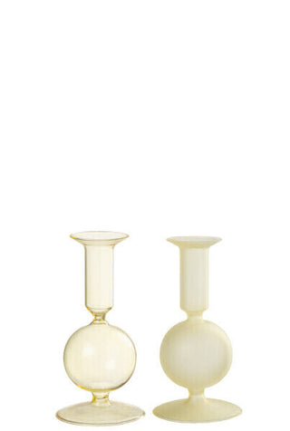 CANDELABRO HO 1ORB MAT/TR GL YS ASS2 (8x8x15cm)