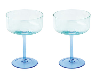 CONJUNTO 2 COPOS CHAMPANHE 300ml RAINBOW-AZUL