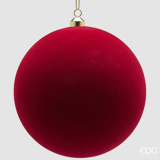 CONJ 3 BOLAS NATAL VELUDO BURGUNDY D20CM