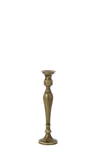 CANDELABRO ALUMINIO VERDE OLI S  (11x11x42cm)