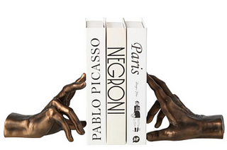 SERRA-LIVROS MAOS POLIRES BRO (20.5x14x15.5cm)
